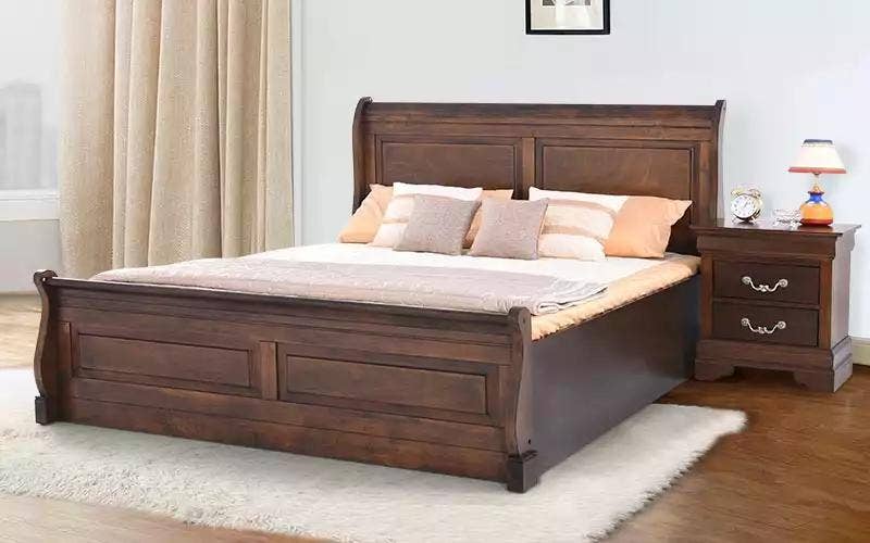 Royaloak Texas American Wooden King, Wooden King Size Bed With Storage